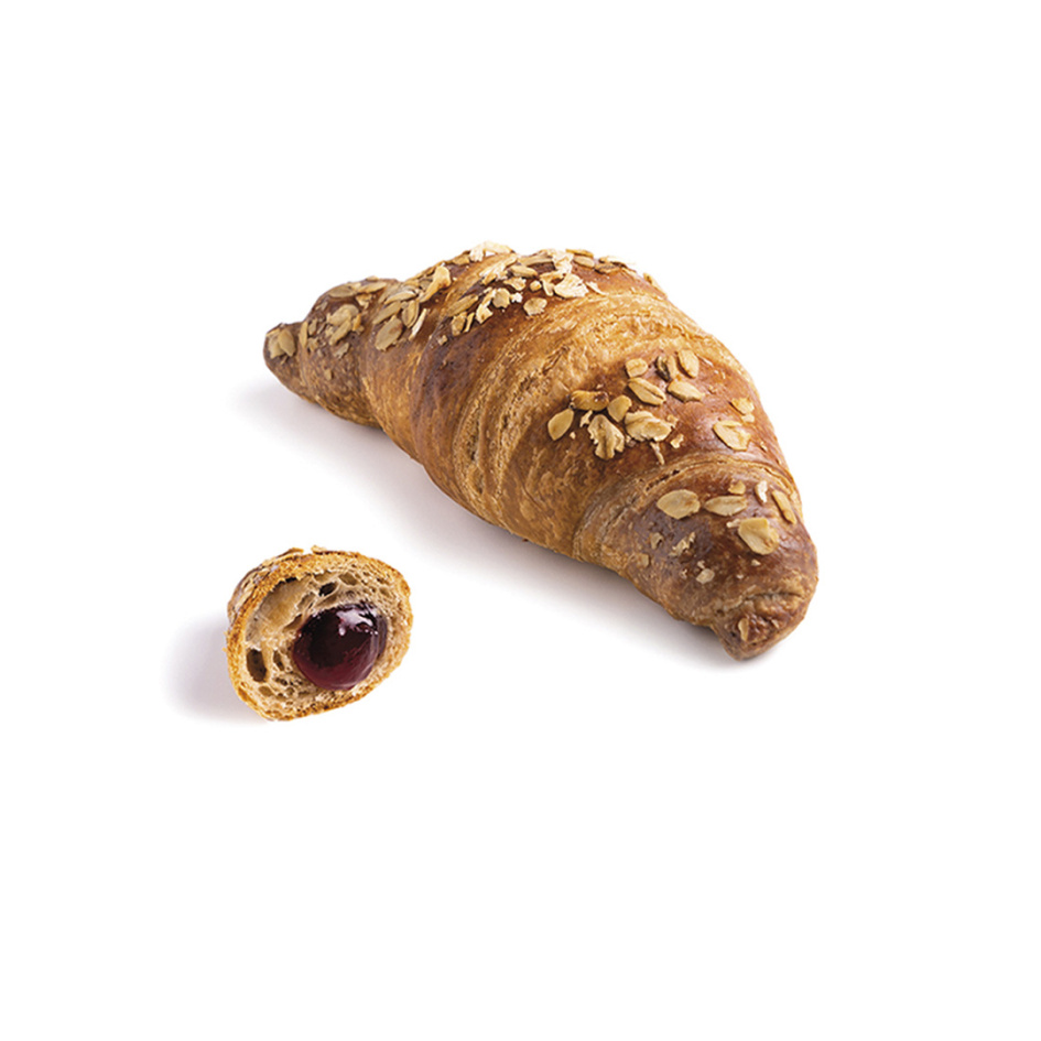 Veganes Dinkel Croissant mit Granatapfelfüllung